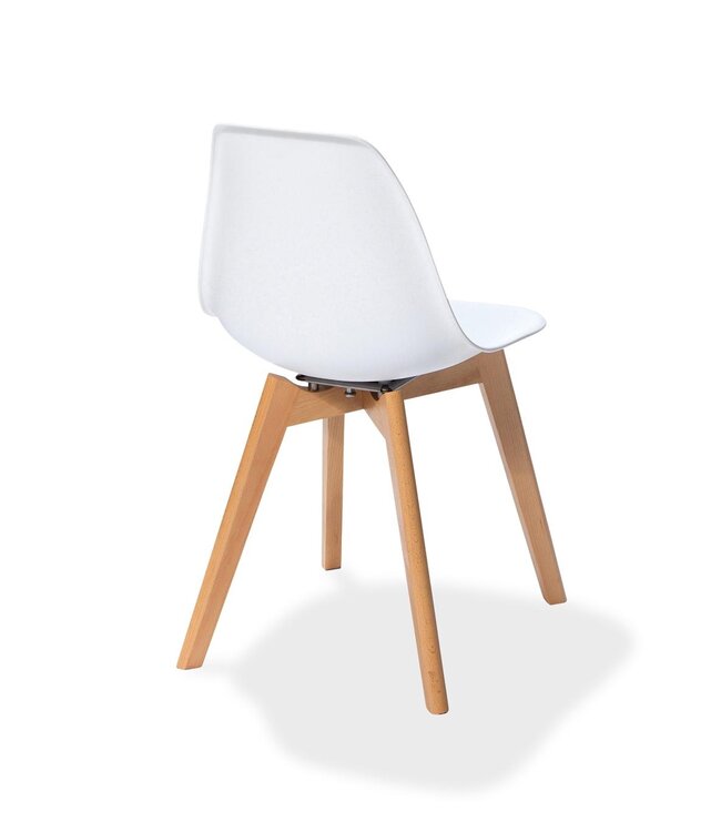 Stoel Keeve | Stapelbaar | Kunststof | Wit / hout