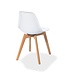 Stoel Keeve | Stapelbaar | Kunststof | Wit / hout