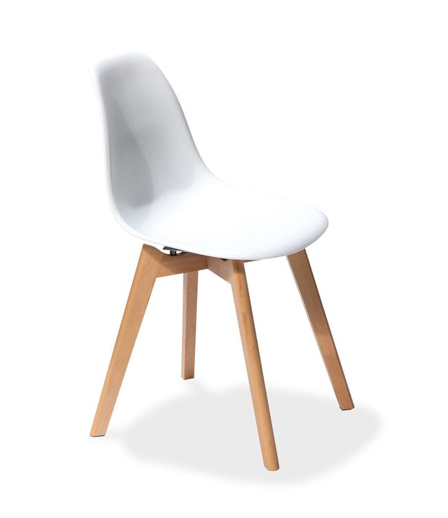 Stoel Keeve | Stapelbaar | Kunststof | Wit / hout