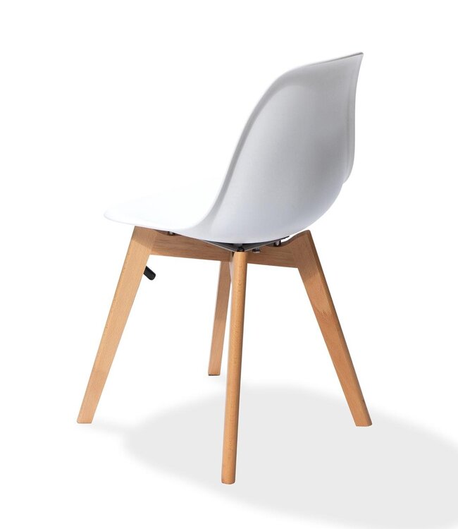 Stoel Keeve | Stapelbaar | Kunststof | Wit / hout