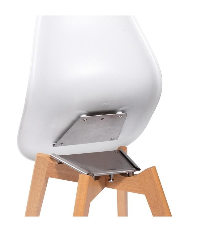 Stoel Keeve | Stapelbaar | Kunststof | Wit / hout