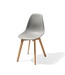 Stoel Keeve | Stapelbaar | Kunststof | Grijs / hout