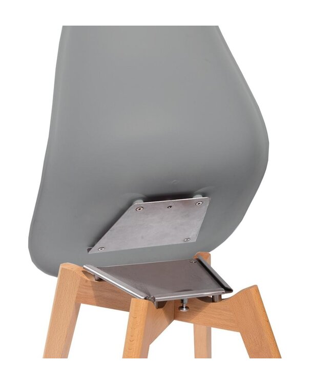 Stoel Keeve | Stapelbaar | Kunststof | Grijs / hout