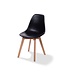 Feros Stoel Keeve | Stapelbaar | Kunststof | Zwart / hout