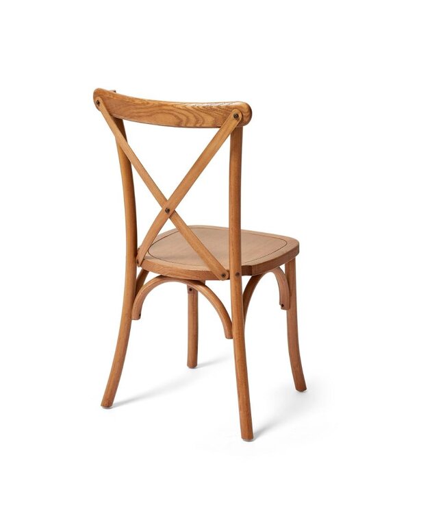 Stoel Crossback | Stapelbaar | Hout | Licht bruin