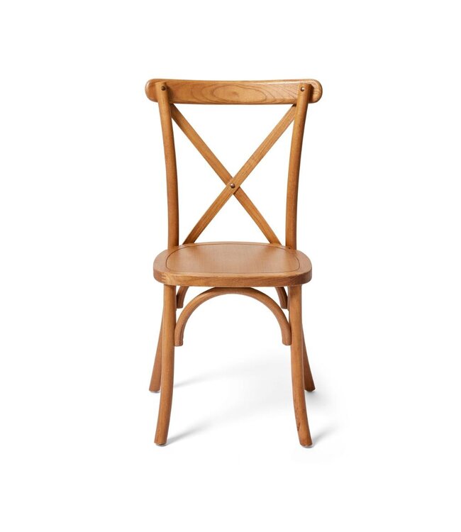 Stoel Crossback | Stapelbaar | Hout | Licht bruin