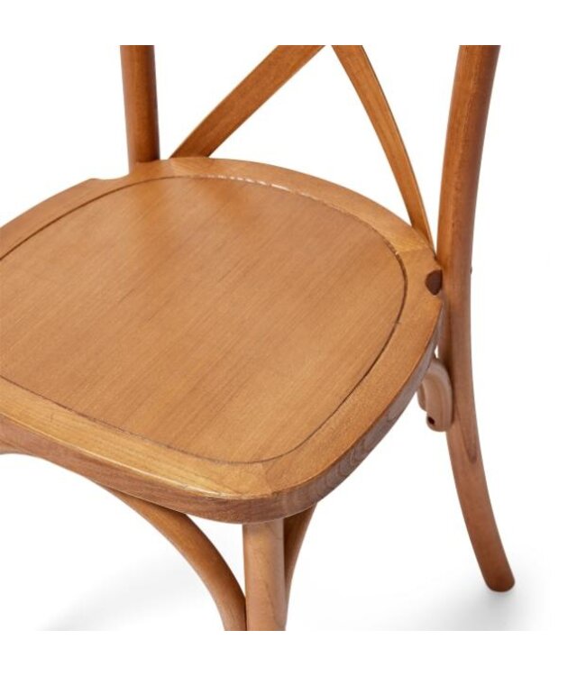 Stoel Crossback | Stapelbaar | Hout | Licht bruin