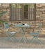 Bistroset Terrastafel met 2 klapstoelen Breeze | Blauw