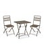 Bistroset Terrastafel met 2 klapstoelen Breeze | Cappuccinokleur