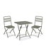 Bistroset Terrastafel met 2 klapstoelen Breeze | Groen