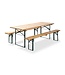 Feros Biertafel set Fiesta | Brouwerij kwaliteit | Inklapbaar | 220 cm breed | 50 cm diep