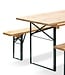 Biertafel set Fiesta | Incl. bierbanken | Inklapbaar | 220 cm breed | 50 cm diep
