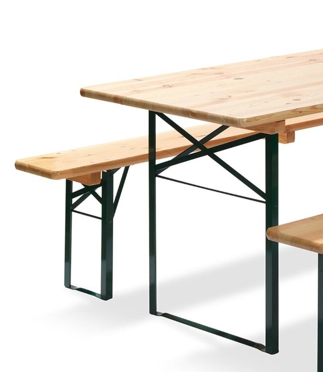 Biertafel set Fiesta | Brouwerij kwaliteit | Inklapbaar | 220 cm breed | 70 cm diep