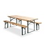 Biertafel set Fiesta | Incl. bierbanken | Inklapbaar | 220 cm breed | 70 cm diep