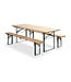 Biertafel set Fiesta | Incl. bierbanken | Inklapbaar | 220 cm breed | 80 cm diep