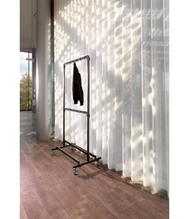 Garderoberek Nordic | Klein | Met 48 haken | Verrijdbaar | 100x60x200cm