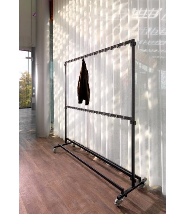 Garderoberek Nordic | Groot | Met 104 haken | Verrijdbaar | 192x60x200cm