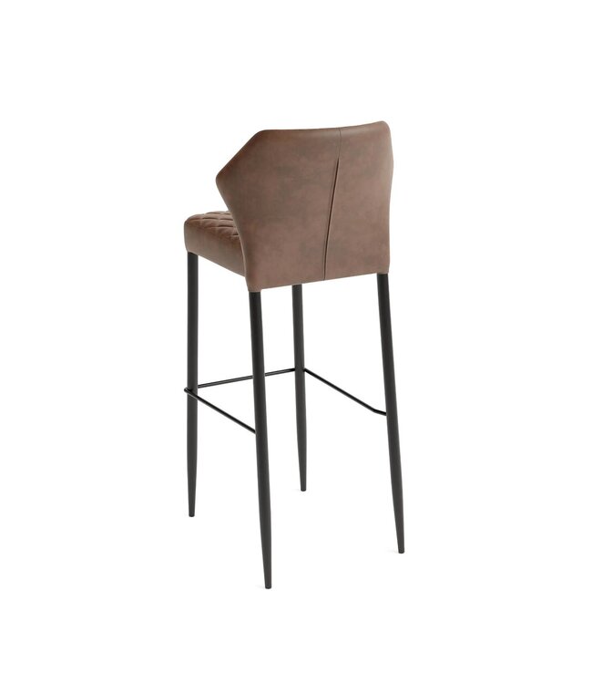 Barstoel Louis | Stapelbaar | Kunstleder | Cognac