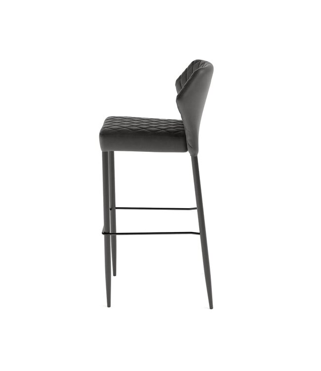 Barstoel Louis | Stapelbaar | Kunstleder | Zwart