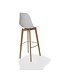 Barstoel Keeve | Stapelbaar | Kunststof | Wit / hout