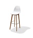 Feros Barstoel Keeve | Stapelbaar | Kunststof | Wit / hout