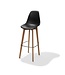 Barstoel Keeve | Stapelbaar | Kunststof | Zwart / hout