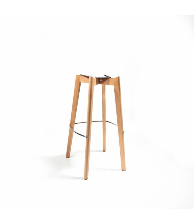 Barstoel Keeve | Stapelbaar | Kunststof | Zwart / hout