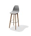 Barstoel Keeve | Stapelbaar | Kunststof | Grijs / hout