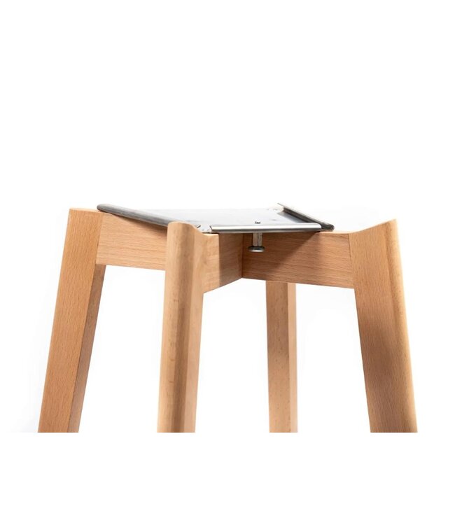 Barkruk Keeve | Stapelbaar | Kunststof | Wit / hout