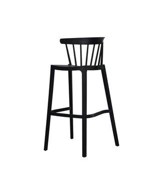 Feros Barstoel Windson | Stapelbaar | Kunststof | Zwart