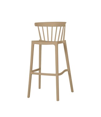 Feros Barstoel Windson | Stapelbaar | Kunststof | Beige
