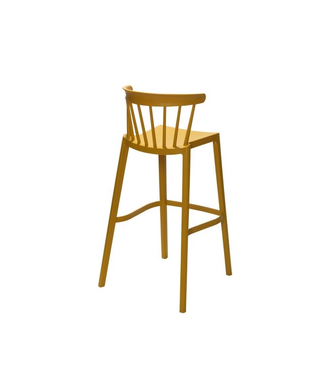 Barstoel Windson | Stapelbaar | Kunststof | Geel
