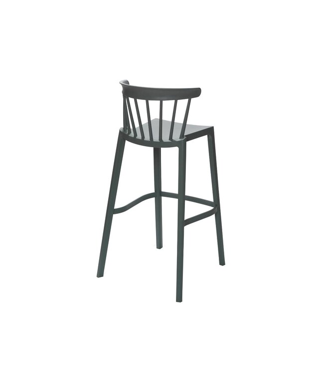 Barstoel Windson | Stapelbaar | Kunststof | Grijsgroen