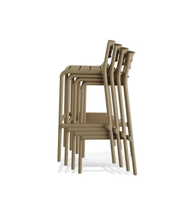 Barstoel Calor | Stapelbaar | Kunststof | Beige