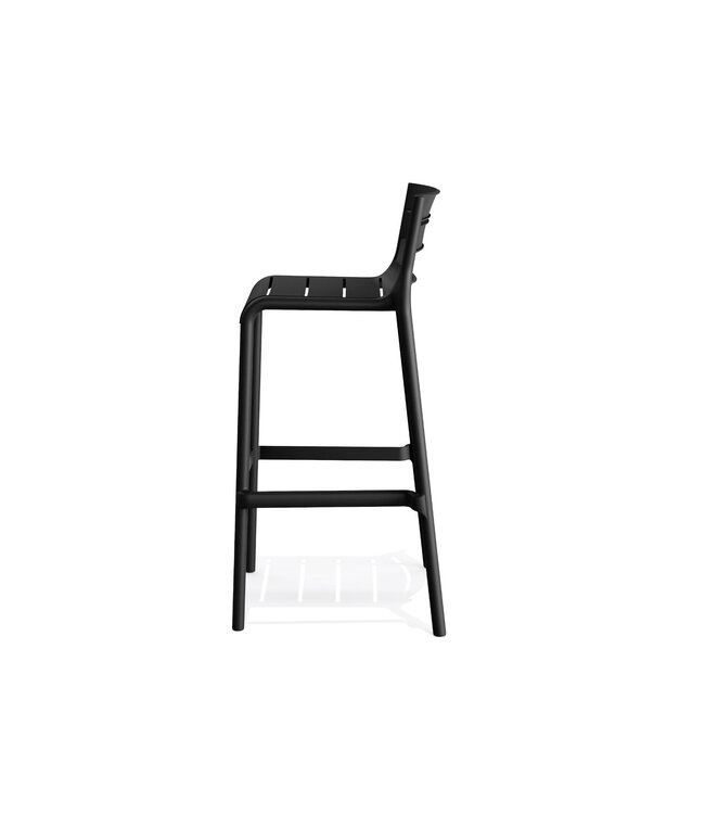 Barstoel Calor | Stapelbaar | Kunststof | Zwart