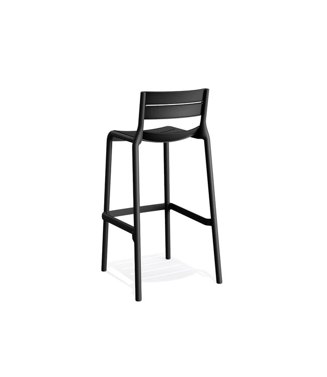 Barstoel Calor | Stapelbaar | Kunststof | Zwart
