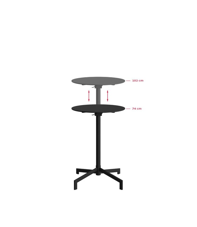 Bistro Bartafel Versa | Staal | Ø60cm | Zwart