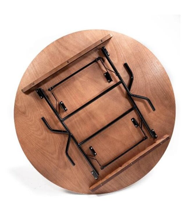 Inklapbare Buffettafel Cody | Rond | Ø122cm | Hout / zwart