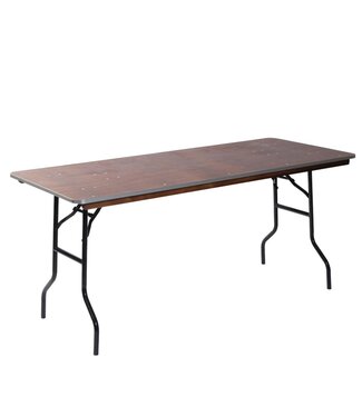 Feros Inklapbare Buffettafel Zane | Rechthoekig | 183x76cm | Hout / zwart