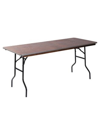 Feros Inklapbare Buffettafel Zane | Rechthoekig | 220x76cm | Hout / zwart