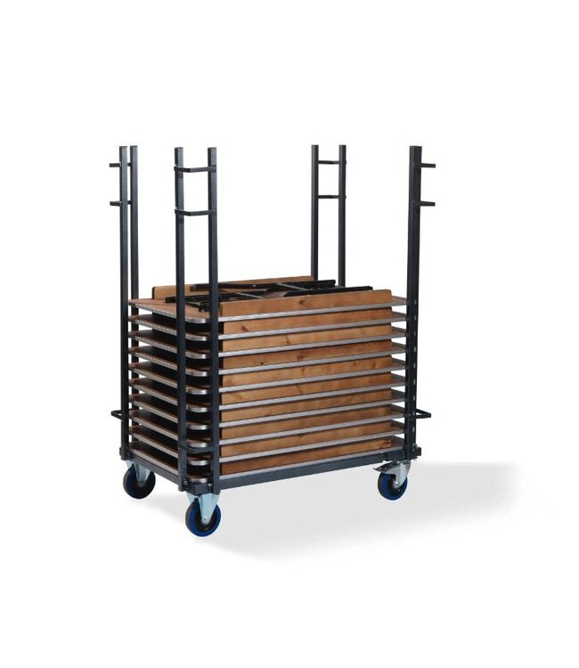 Trolley voor rechthoekige klaptafels | Verstelbaar | (B)126-208x(D)84-100x(H)168cm