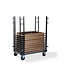 Trolley voor rechthoekige klaptafels | Verstelbaar | (B)126-208x(D)84-100x(H)168cm