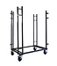 Trolley voor rechthoekige klaptafels | Verstelbaar | (B)126-208x(D)84-100x(H)168cm