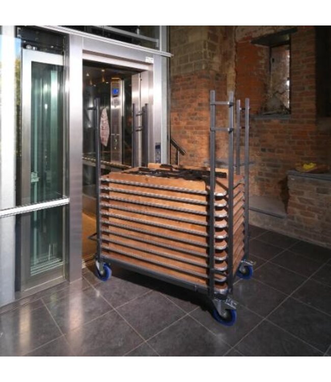 Trolley voor rechthoekige klaptafels | Verstelbaar | (B)126-208x(D)84-100x(H)168cm