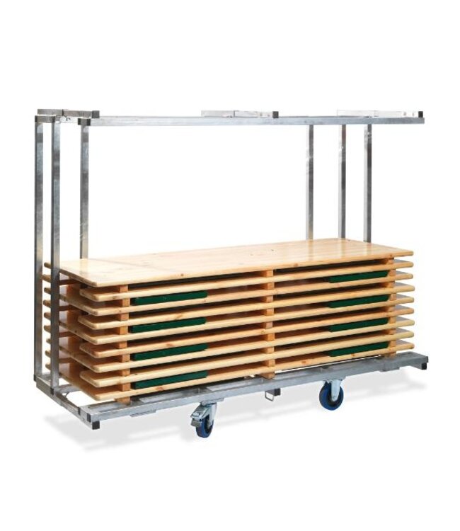Trolley voor Biertafelsets Professional | Voor 10 tafels | (B)231,5x(D)59-89x(H)180,5cm