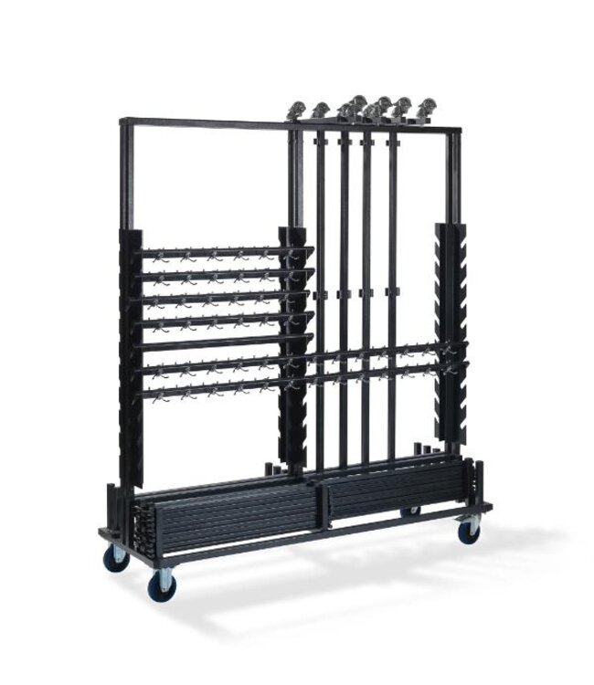 Trolley voor 10 complete garderoberekken | Groot | (B)186x(D)60,5x(H)201cm