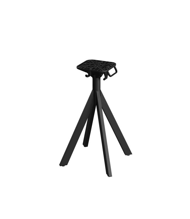 Terrastafel Infinity | Zwart tafelblad | Zwart frame | Rond | Ø70cm