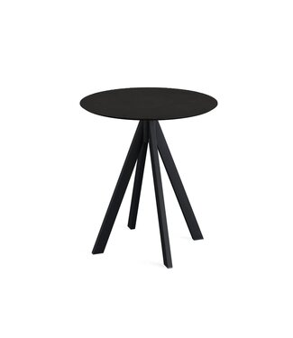 Feros Terrastafel Infinity | Zwart tafelblad | Zwart frame | Rond | Ø70cm
