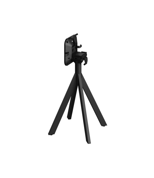 Terrastafel Infinity | Riverwashed Wood tafelblad | Zwart frame | Rond | Ø70cm