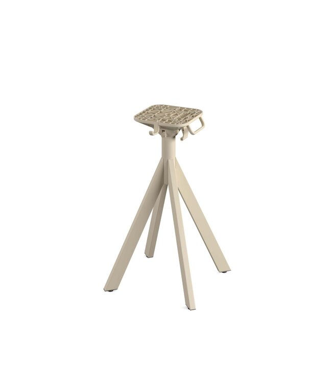 Terrastafel Infinity | Riverwashed Wood tafelblad | Beige frame | Rond | Ø70cm